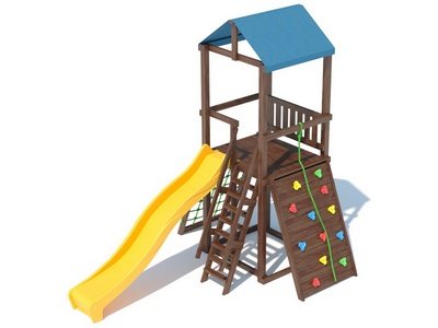 Детский игровой комплекс серия А1 модель 1 с тканевой крышей