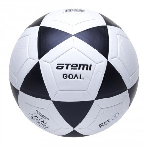 Мяч футбольный Atemi GOAL PVC бел/чёрн., р.5, ламинированный, окруж 68-71, клееный