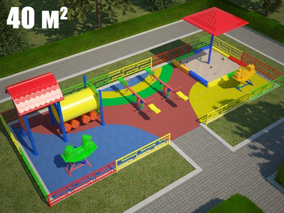 Площадка для детского сада TORUDA-3 (10х4 м)