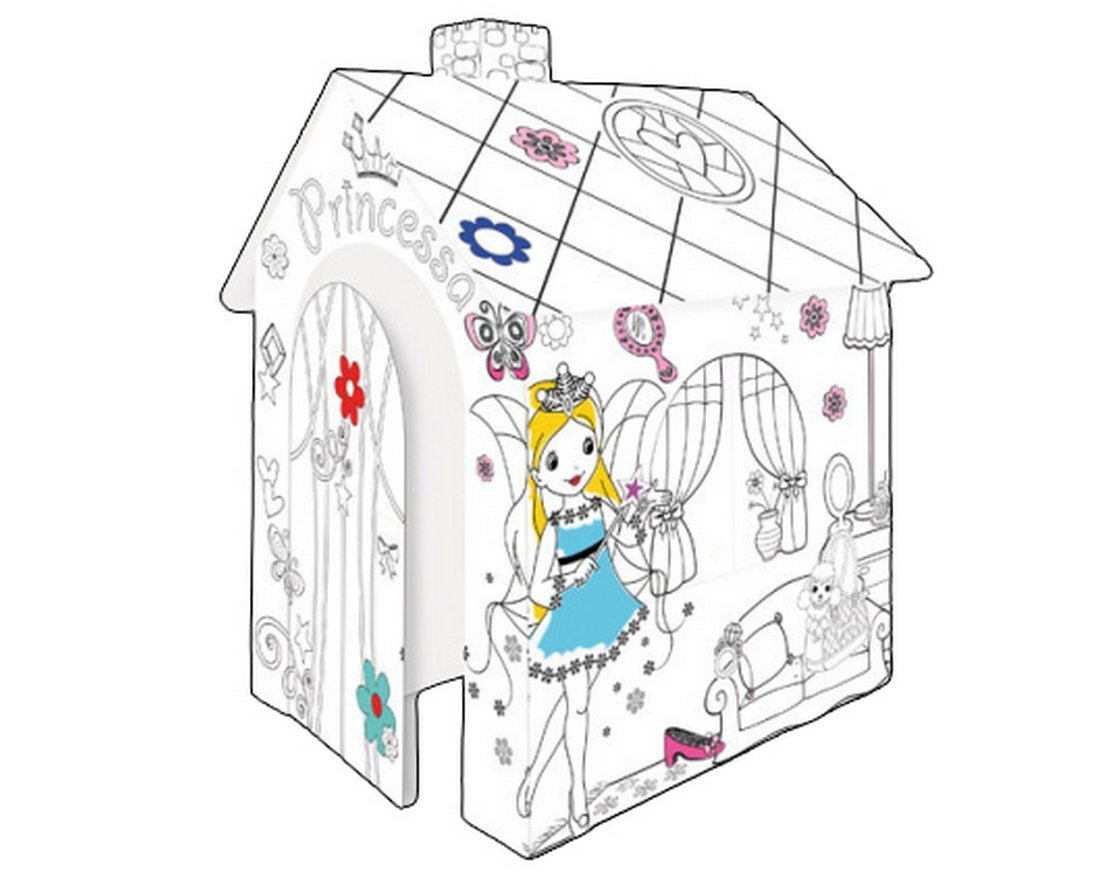 Игровой картонный домик-раскраска, Принцесса 11122