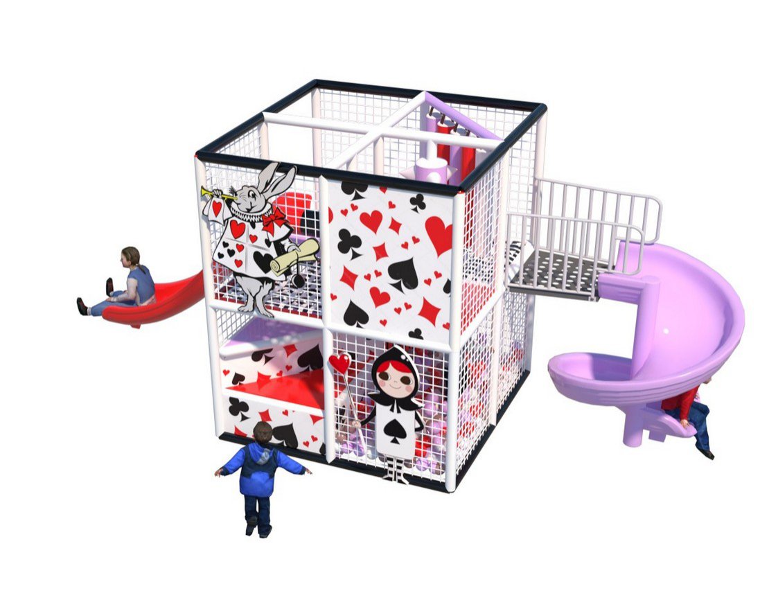 Детский игровой лабиринт для ТЦ Карточный домик
