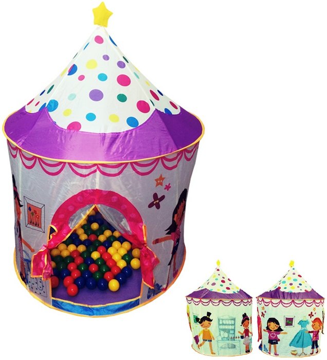 Детский игровой домик Замок + 100 шариков
